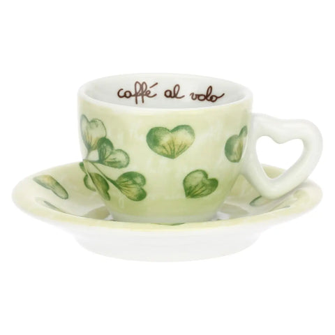Set 6 tazzine espresso Cuori in fiore