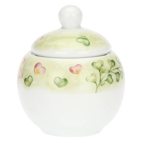 Set 2 tazze espresso Cuori in fiore con zuccheriera