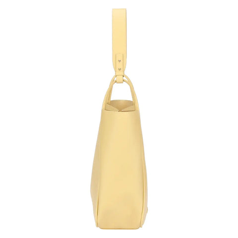 Shopper in ecopelle con pochette interna, gialla