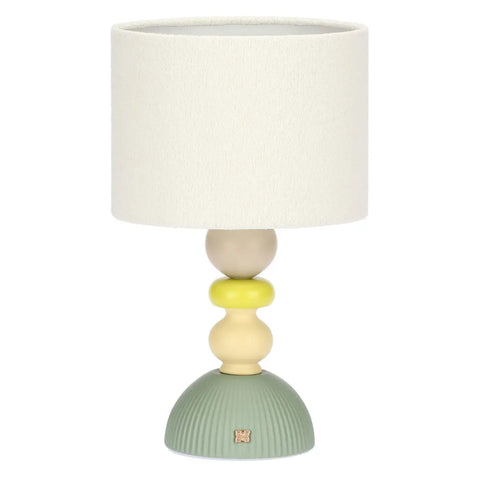 Lampada in porcellana, verde e gialla Thun