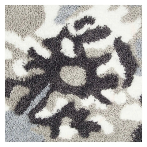 Tappeto a forma di fiore Bloom, grigio Thun