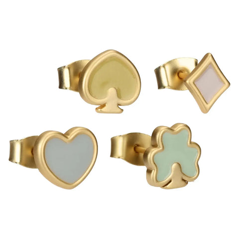 Set 4 orecchini pin casinò Thun