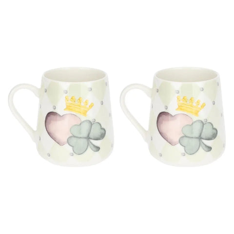 Set 2 mug lui/lei con vassoio cuore Forever Love Thun