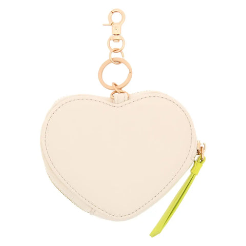 Portachiavi astuccio cuore con borchie, burro Thun