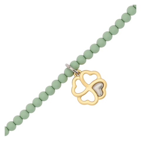 Bracciale con perline colorate e pendente quadrifoglio Thun