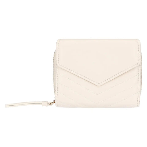 Portafoglio con patta matelassé, burro Thun