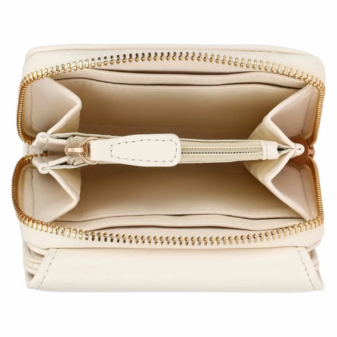 Portafoglio con patta matelassé, burro Thun