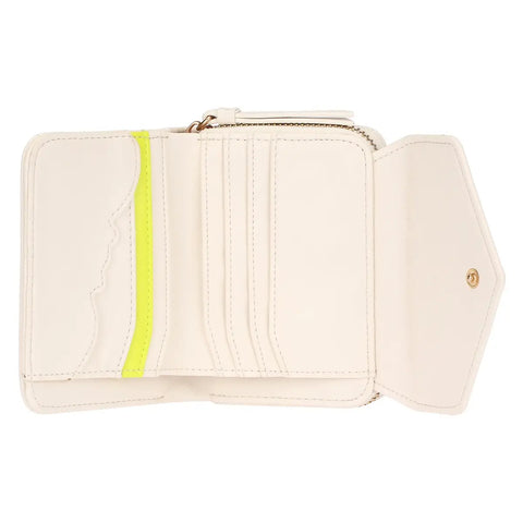 Portafoglio con patta matelassé, burro Thun