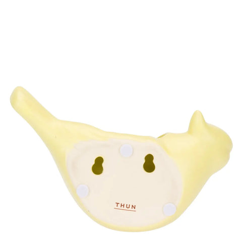 Cachepot giallo da parete uccellino, Eleganza Esotica Thun