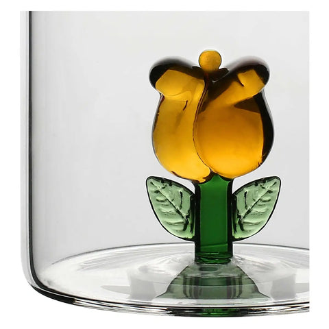 Set 2 bicchieri in vetro tulipano