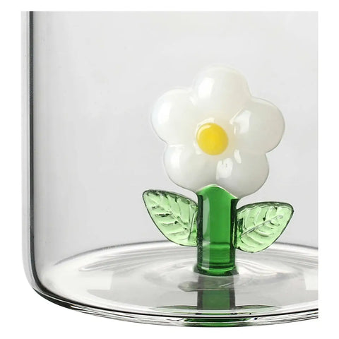 Set 2 bicchieri in vetro margherita