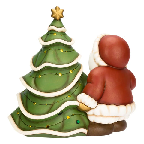 Babbo Natale con albero in ceramica, maxi Thun