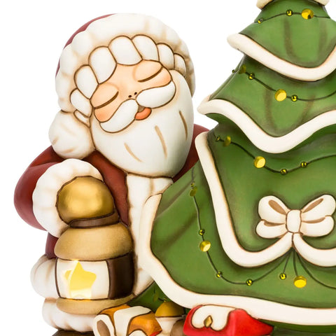 Babbo Natale con albero in ceramica, maxi Thun