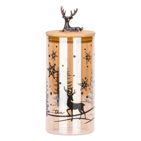Barattolo con tappo in bamboo Bosco d'Inverno, piccolo Thun