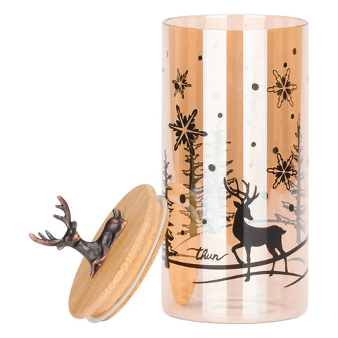 Barattolo con tappo in bamboo Bosco d'Inverno, piccolo Thun