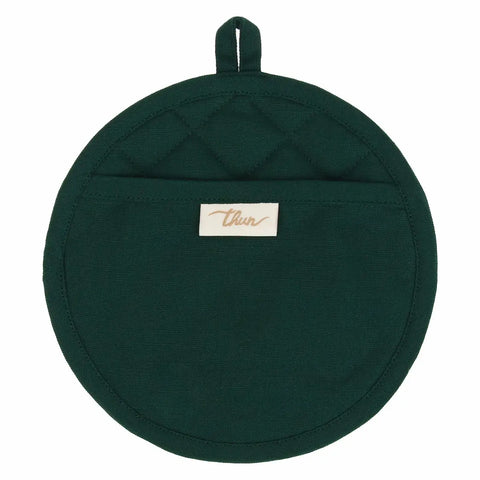 Set cestino portapane, 2 presine e canovaccio Artemis, verde Thun