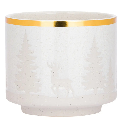 Coprivaso in stoneware Bosco d'Inverno, medio Thun