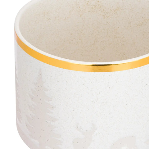 Coprivaso in stoneware Bosco d'Inverno, medio Thun