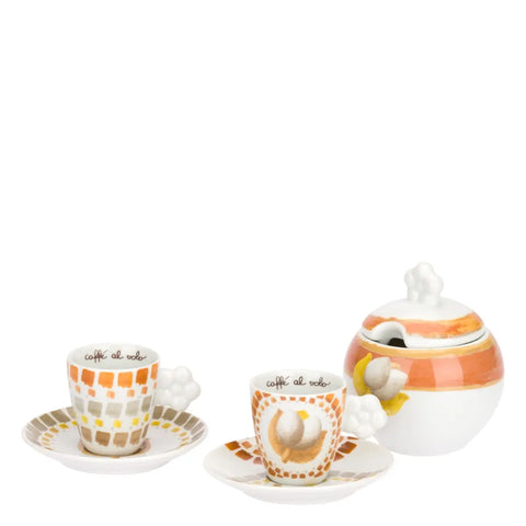 Set 2 Tazzine con piattino e Zuccheriera, Tulipani Thun