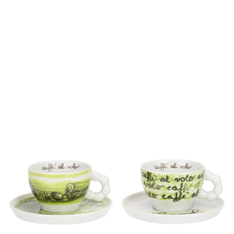 Set 2 Tazze Medie con Piattino, caffè al volo Thun