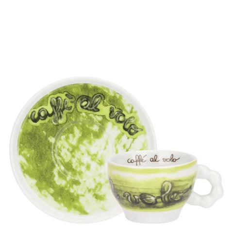 Set 2 Tazze Medie con Piattino, caffè al volo Thun
