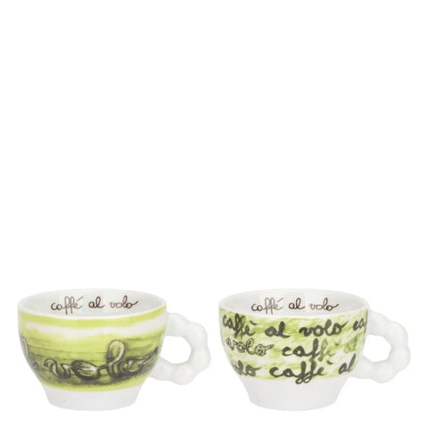 Set 2 Tazze Medie con Piattino, caffè al volo Thun
