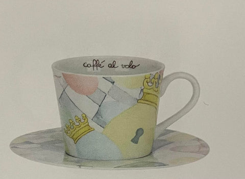 Tazza colazione con piattino in porcellana incanto di pasqua Thun