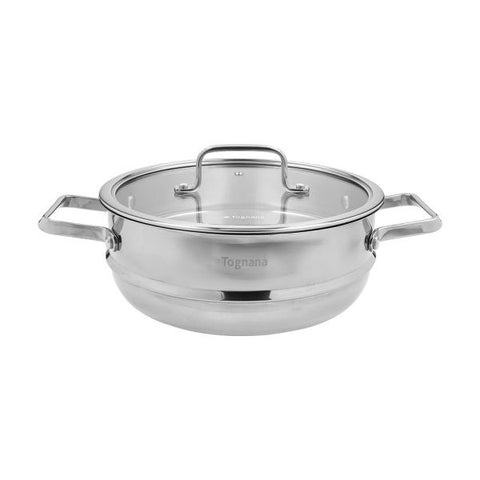 Vaporiera set 3 pezzi 22 cm Acciaio inox Argento Linea Iconiqa Tognana