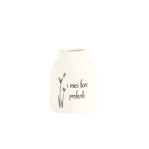 Vaso Portafiori in gres I miei fiori preferiti da Simple Day