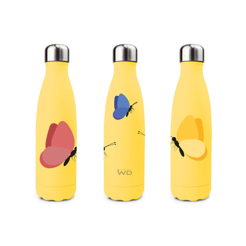 Bottiglia Termica in acciaio inox 500 ml Decoro Farfalle WD