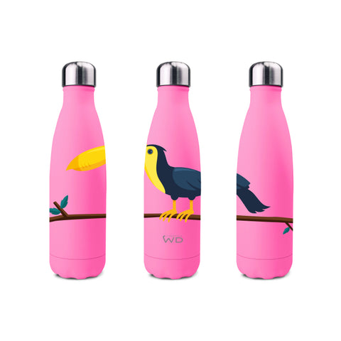 Bottiglia Termica in acciaio inox c apacità 500 ml decoro tucano WD
