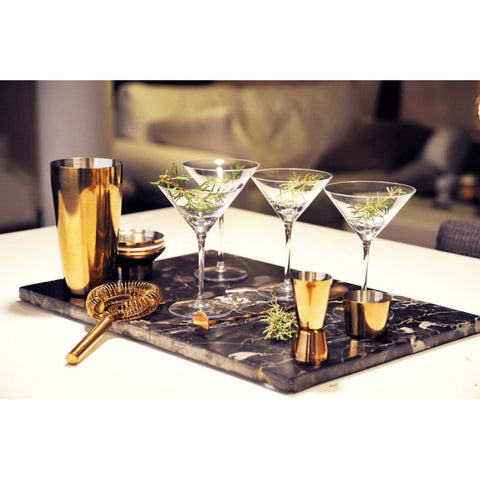 Set cocktail in acciaio inox con finitura rosegold WD