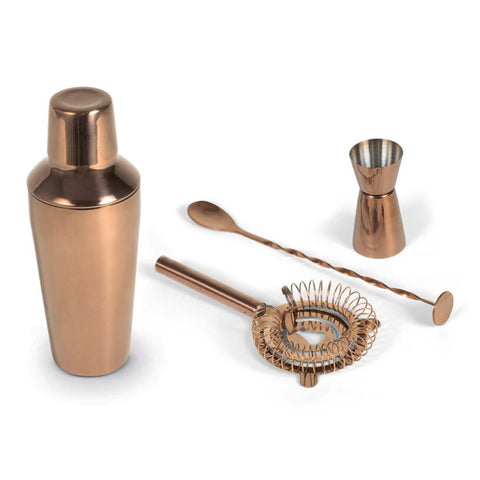 Set cocktail in acciaio inox con finitura rosegold WD