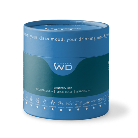 Bicchiere in vetro borosilicato figura balena 250 ml WD