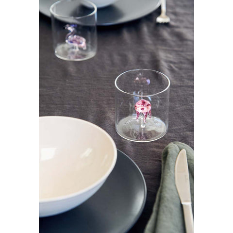 Bicchiere in vetro borosilicato figura Medusa