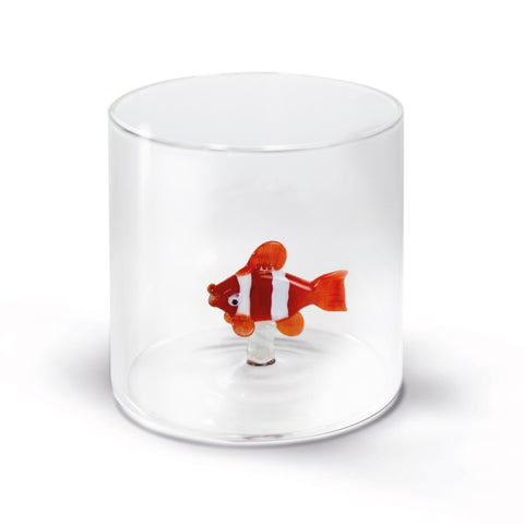 Bicchiere in vetro borosilicato Pesce Pagliaccio WD