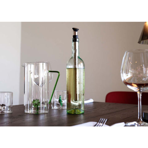 Stick raffredda vino con tappo ermetico e beccuccio versatore in Acciaio inox WD