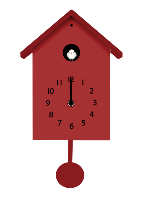 Orologio a cucù colore borgogna WD