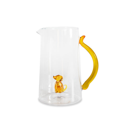 Caraffa in vetro borosilicato capacità 1.5L. decoro cane WD