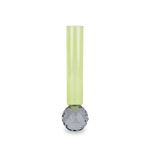 Vaso portafiori con base effetto diamante colore Grigio verde WD