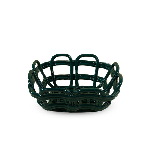 Cestino centrotavola stoneware Verde WD