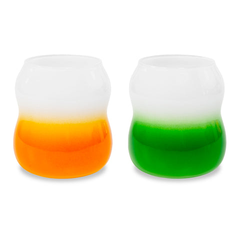 Set 2 Bicchieri acqua 450 ml Arancio e Verde WD