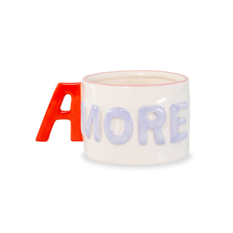 Tazza colazione stoneware Capacità 440 ml Decoro Amore WD