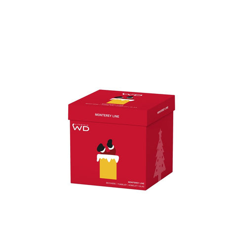 Bicchiere in vetro 250 ml. Decoro LUCI NATALIZIE WD