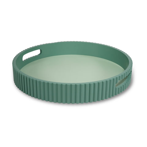 Vassoio Ø 30 cm in mdf colore verde WD