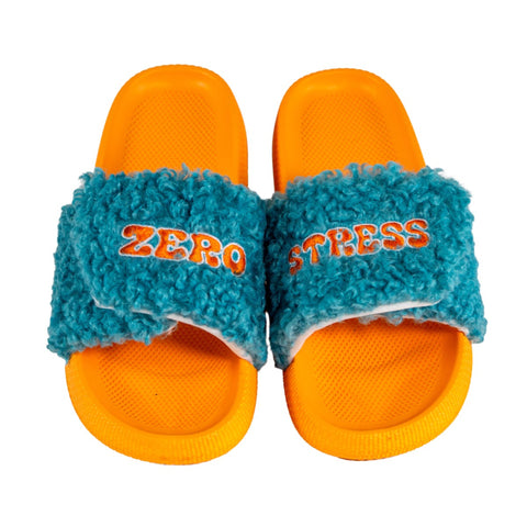 Ciabatte con strap. Decorazione "Zero Stress" Taglia M/L  WD