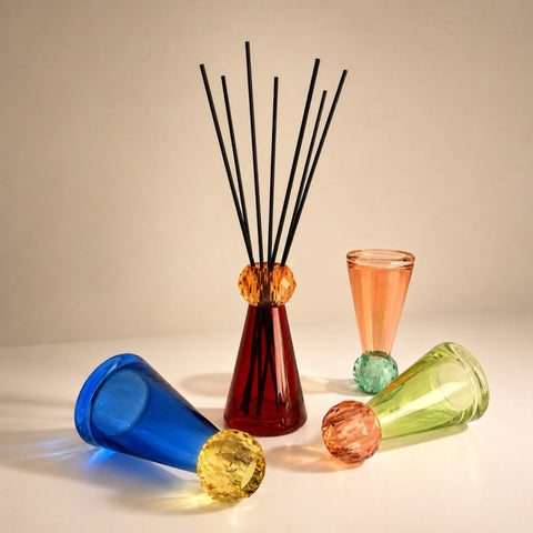 Boccetta in vetro per fragranze. Colore PESCA WD